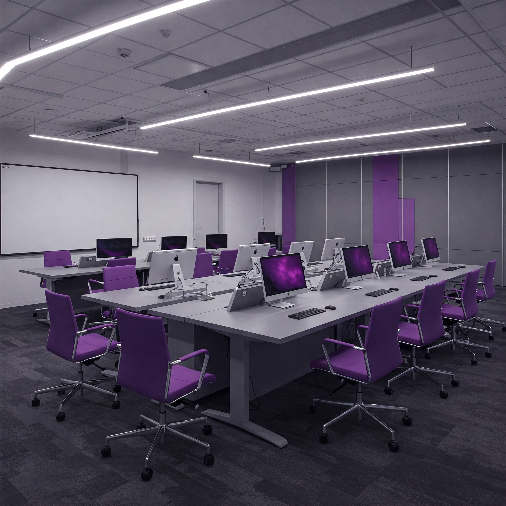 Collaboration in an office space focusing on project management and teamwork.